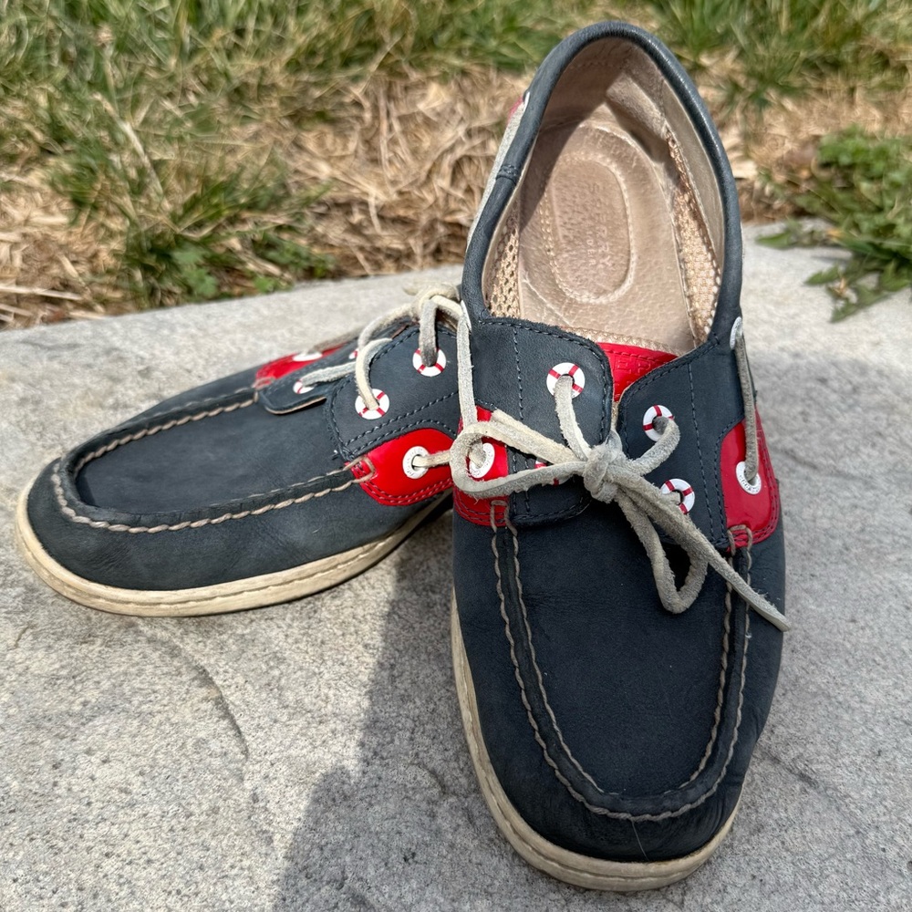 Women’s Sperry Top-Sider | size 9M | Bluefish Mesh Navy Red S4